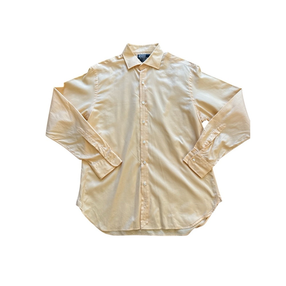 Polo Ralph Lauren Regent Mens 16.5 Long Sleeve Button Shirt Orange Classic Fit‎